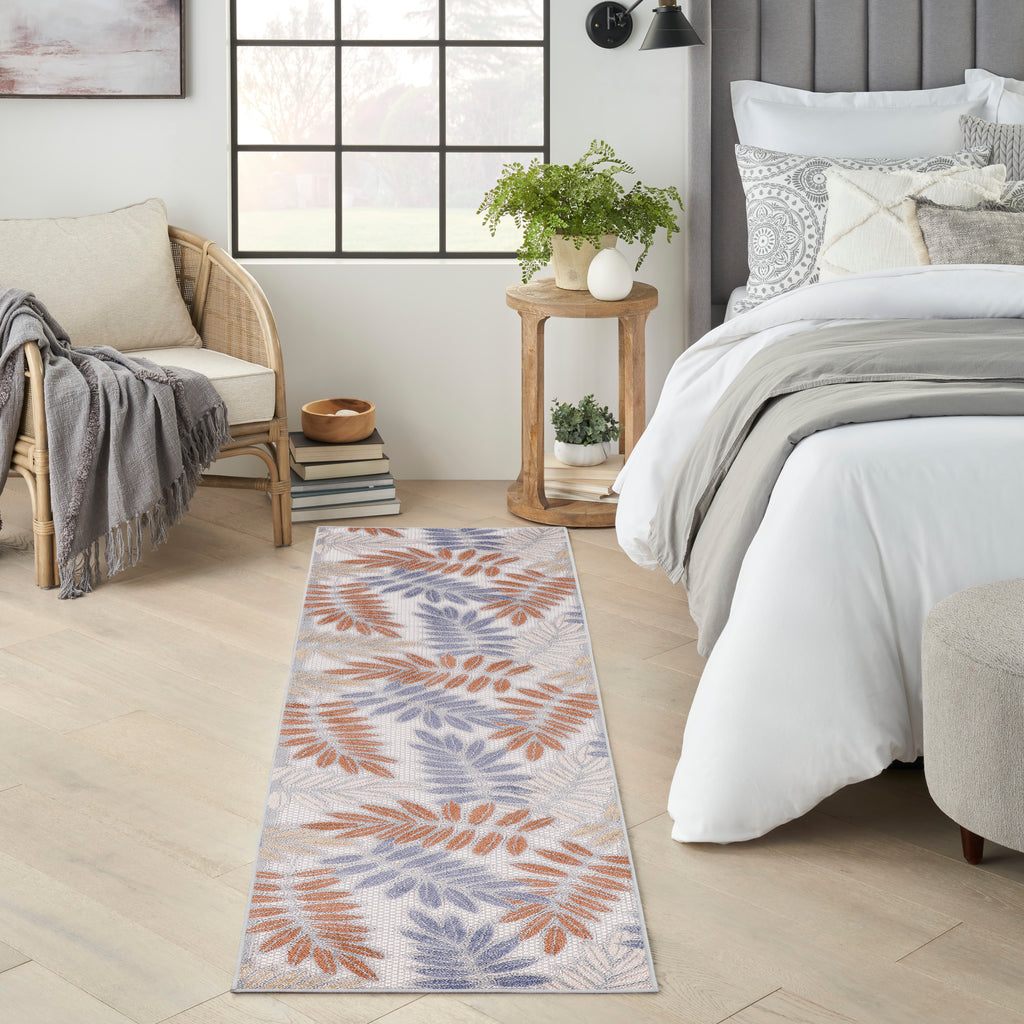 nourison aloha alh18 blue mocha rug