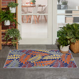 nourison aloha alh18 navy multicolor rug