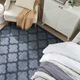 nourison easy care nes01 navy blue rug