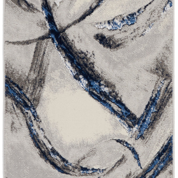 nourison brushstrokes bsk02 grey navy rug