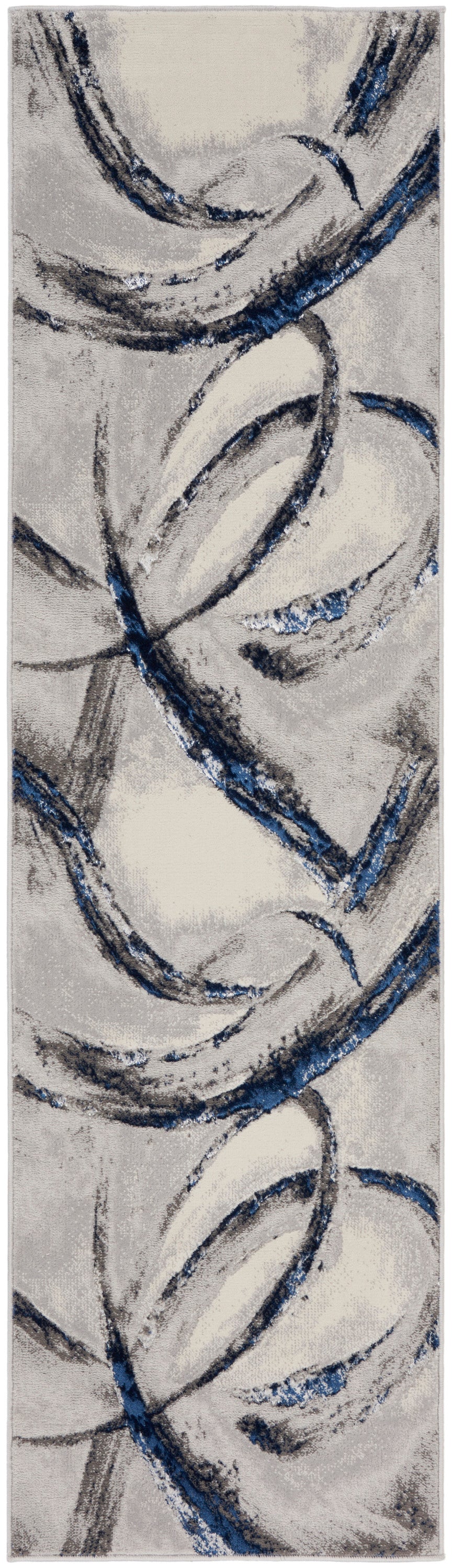 nourison brushstrokes bsk02 grey navy rug