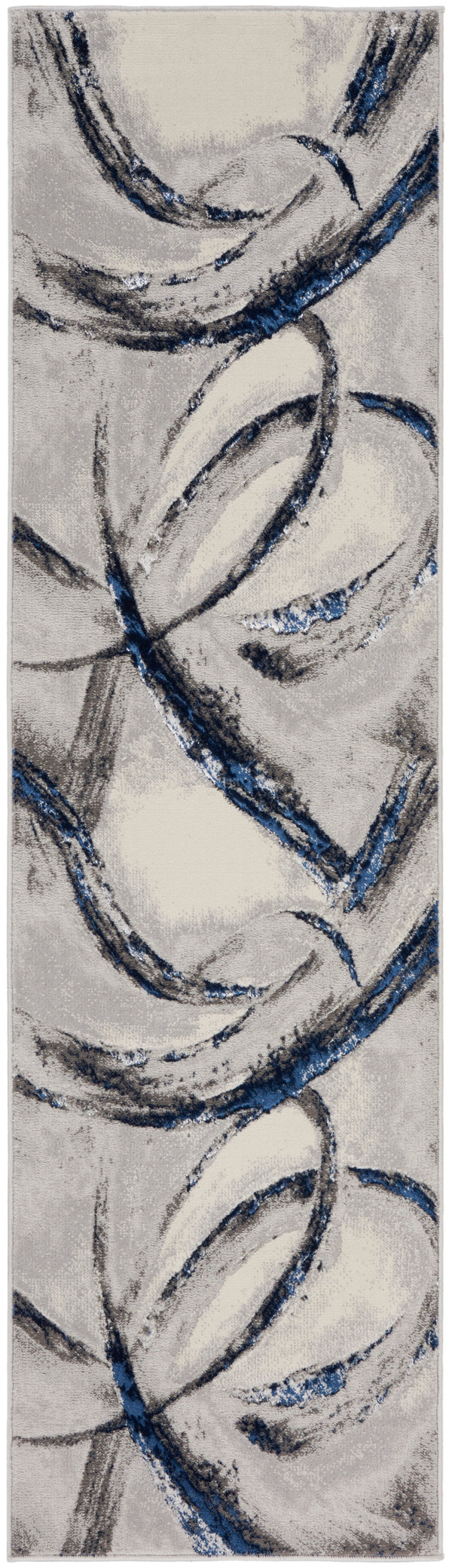 nourison brushstrokes bsk02 grey navy rug