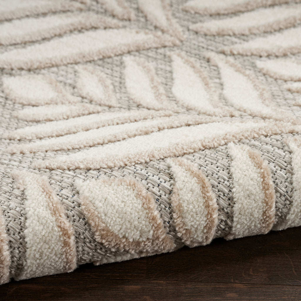 nourison aloha alh35 ivory grey rug