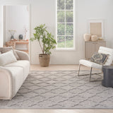 nourison easy care nes01 silver grey rug