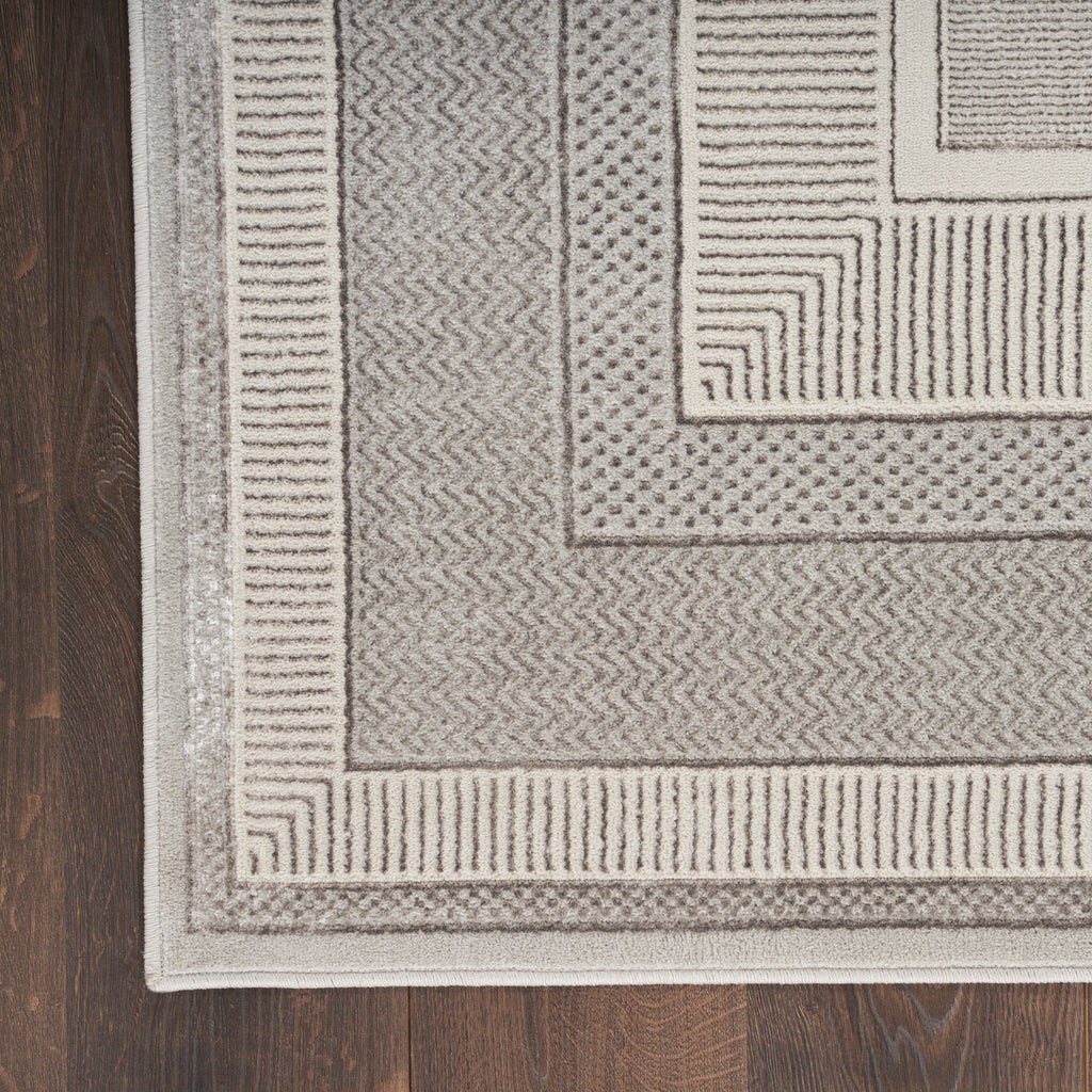 nourison glitz glz07 silver rug
