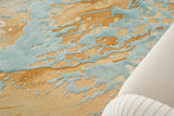 nourison prismatic prs36 sand blue rug
