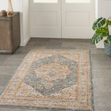 nourison sahar shr06 ivory blue rug
