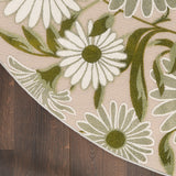 nourison aloha alh33 ivory green rug