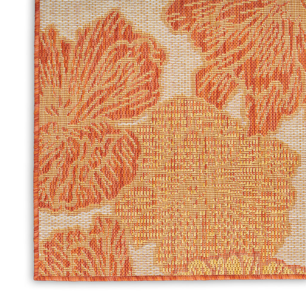 nourison garden oasis goa04 coral rug