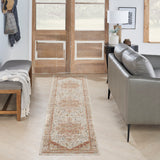 nourison sahar shr06 ivory rust rug