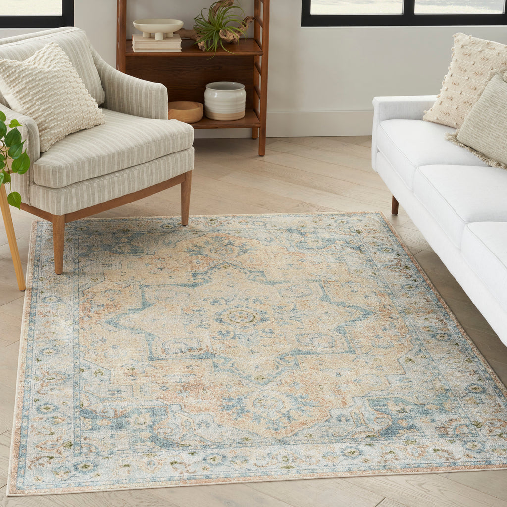 nourison astra machine washable asw12 beige blue rug