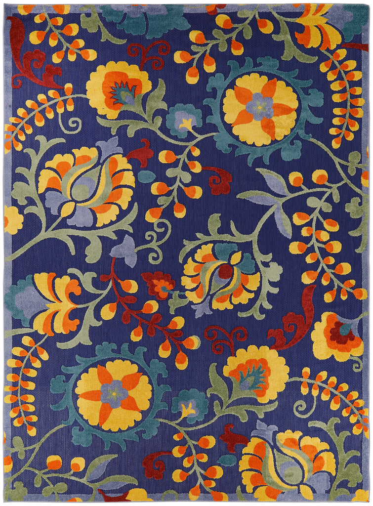 nourison aloha alh17 navy multicolor rug