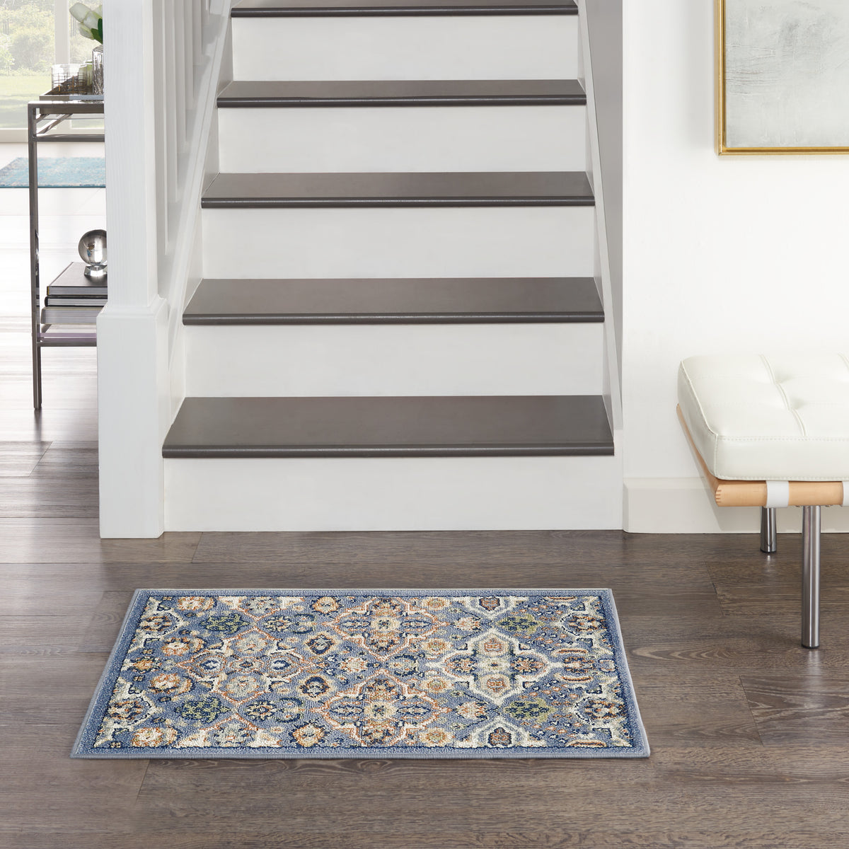 nourison allur alr03 light blue rug
