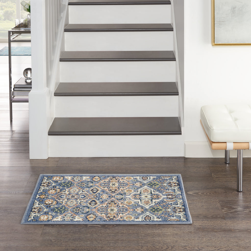 nourison allur alr03 light blue rug