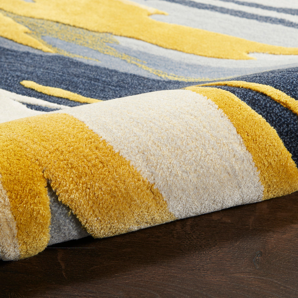 nourison prismatic prs24 grey gold rug