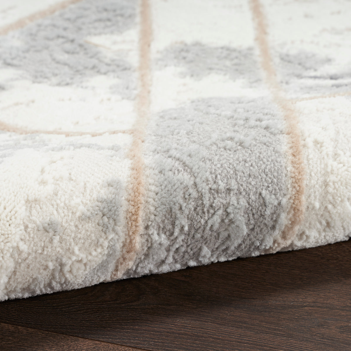 nourison elation etn11 ivory grey rug