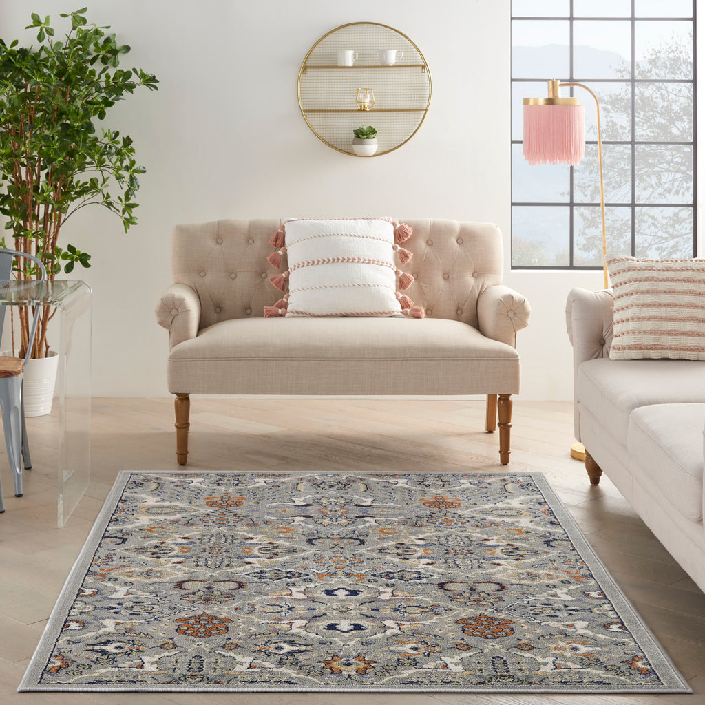 nourison allur alr03 grey rug