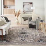 nourison grand washables grw05 ivory blue rug