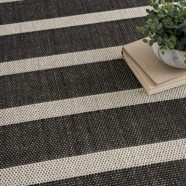 nourison positano pos03 black ivory rug