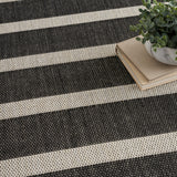nourison positano pos03 black ivory rug