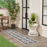 nourison nourison essentials nre05 ivory blue rug