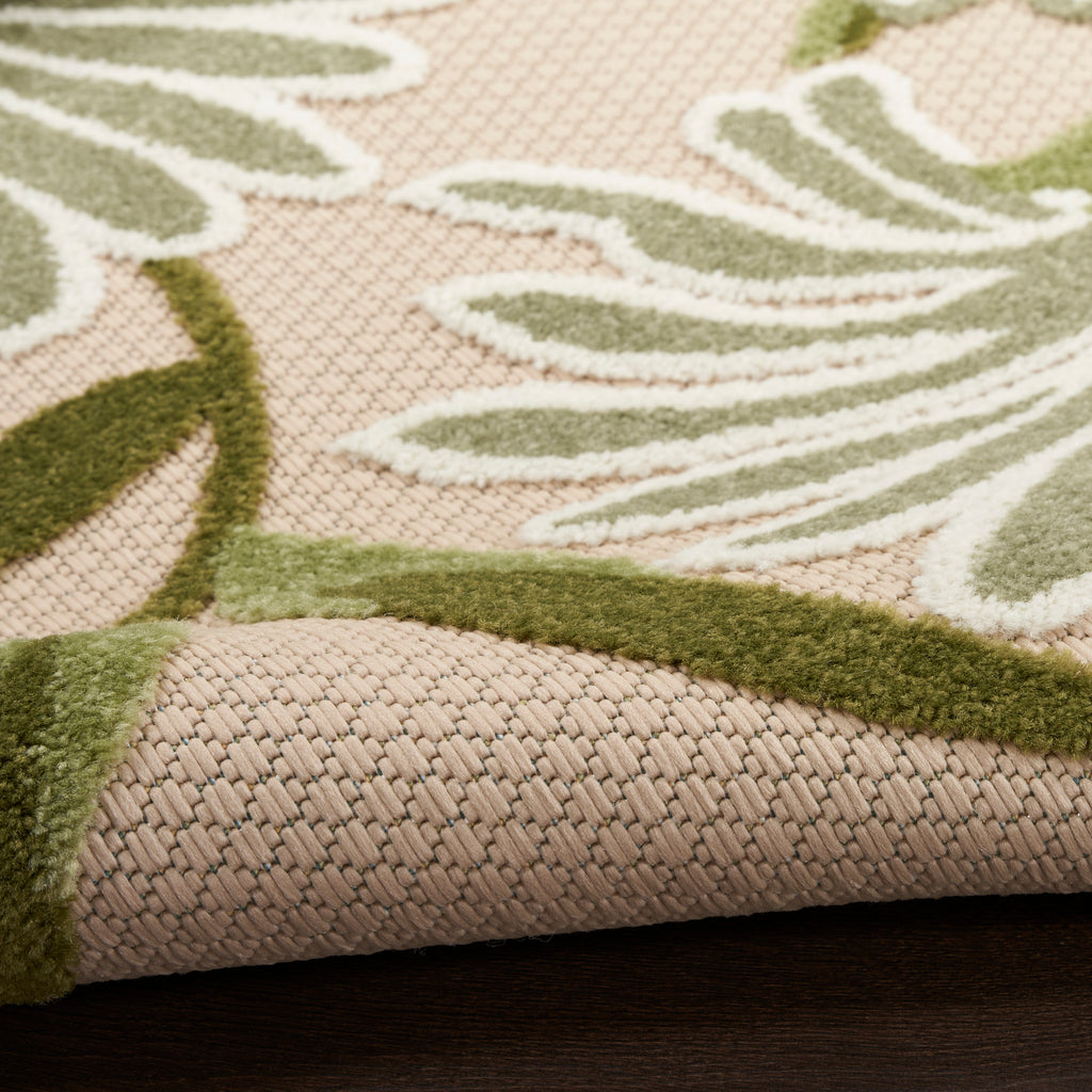 nourison aloha alh33 ivory green rug