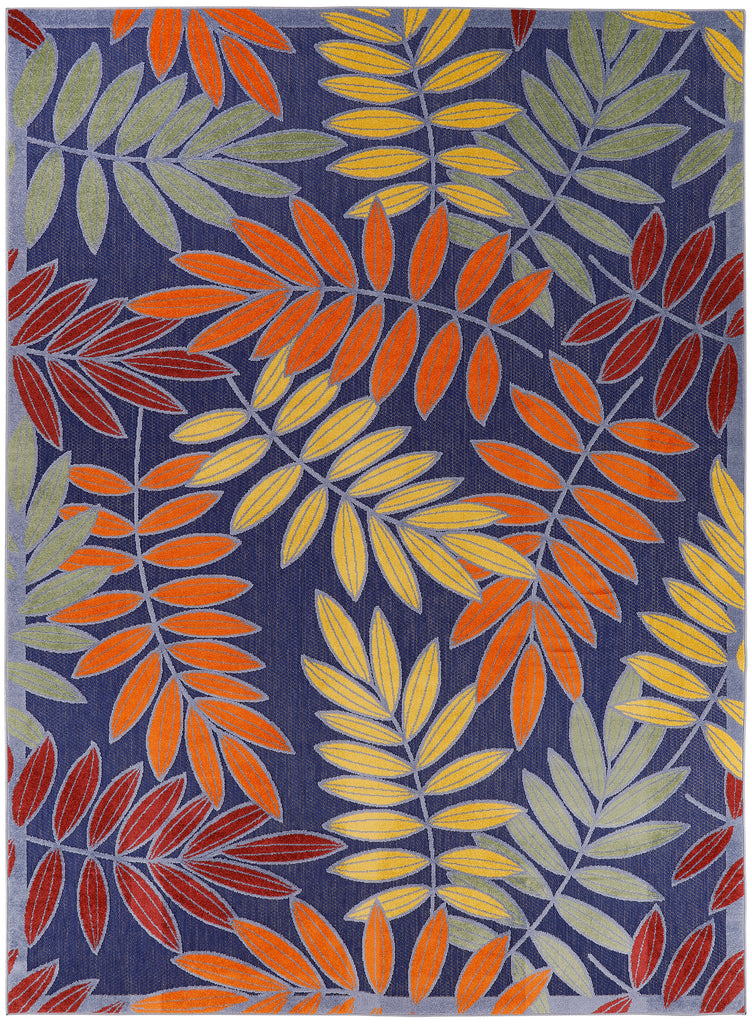 nourison aloha alh18 navy multicolor rug