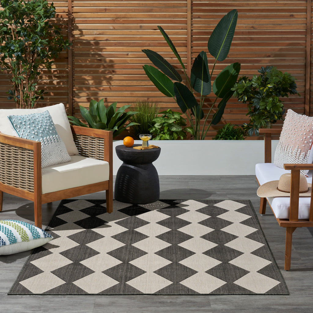 nourison positano pos04 black rug