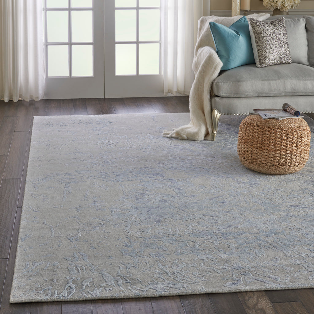nourison silk shadows sha18 grey blue rug