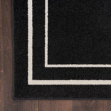 nourison nourison essentials nre02 black ivory rug