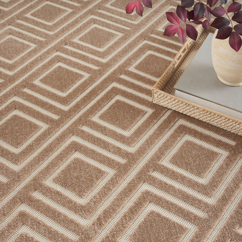 nourison care free caf03 brown rug