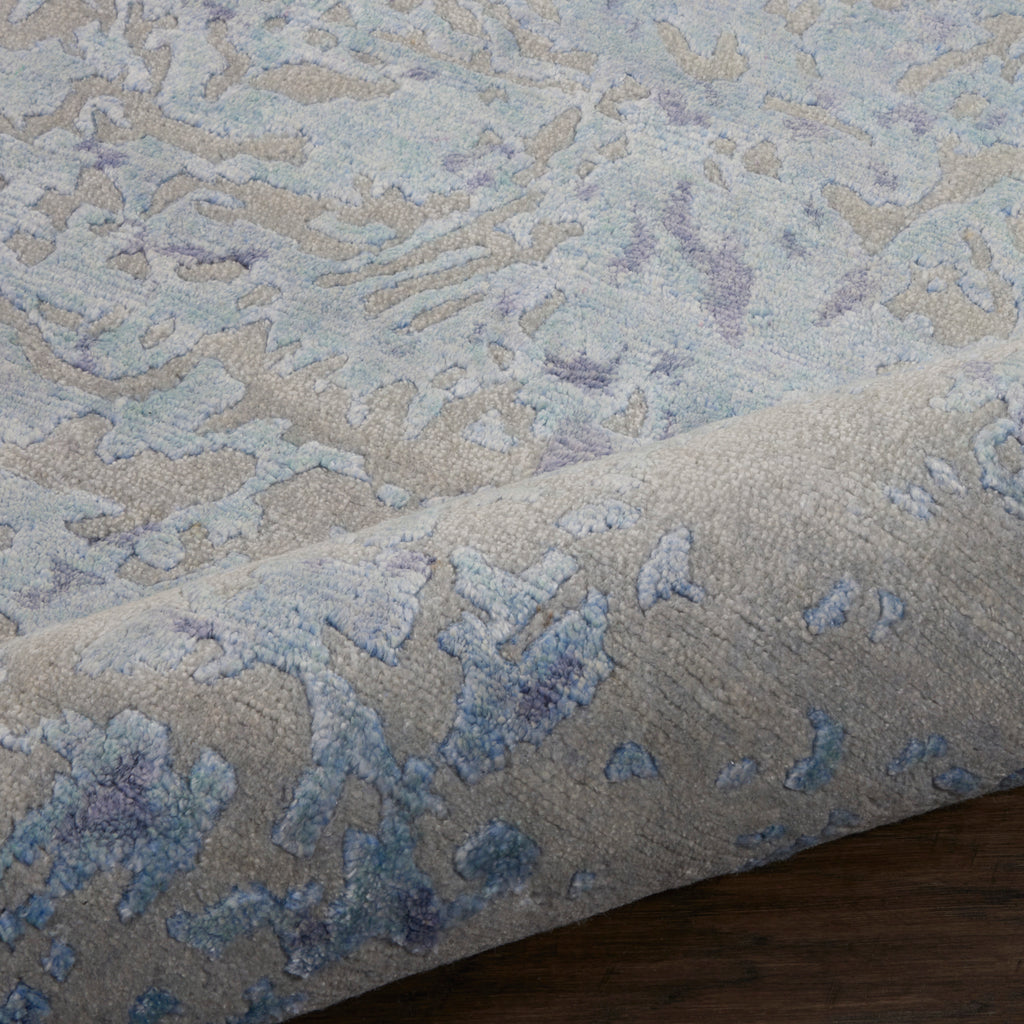 nourison silk shadows sha18 grey blue rug