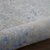 nourison silk shadows sha18 grey blue rug