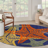 nourison aloha alh28 blue multicolor rug