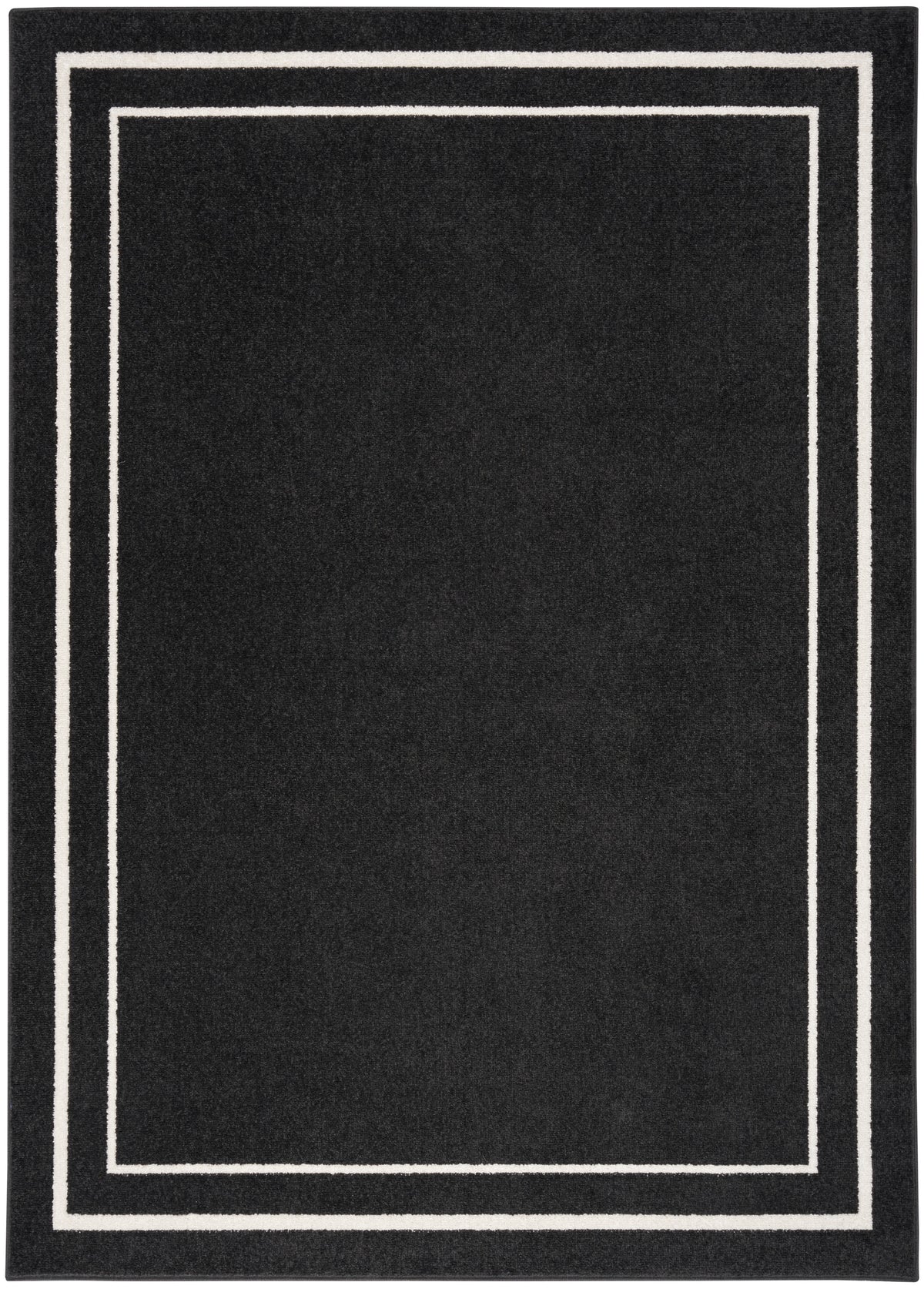 nourison nourison essentials nre02 black ivory rug