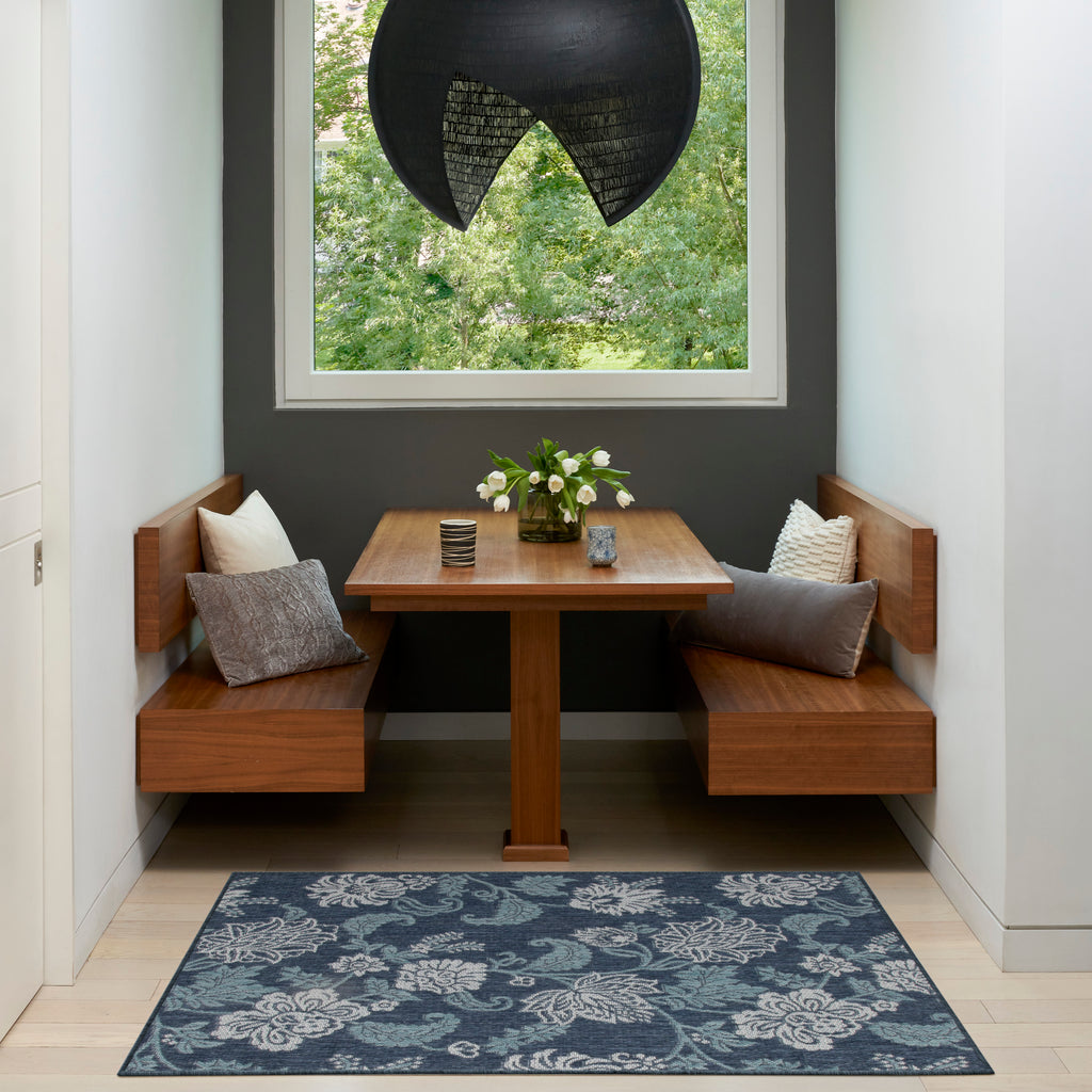 nourison garden oasis goa03 navy rug