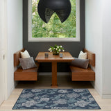 nourison garden oasis goa03 navy rug