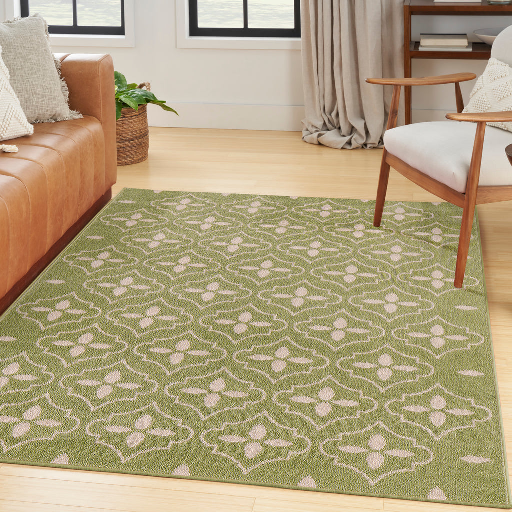 nourison nourison essentials nre04 green ivory rug