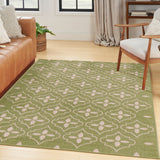 nourison nourison essentials nre04 green ivory rug