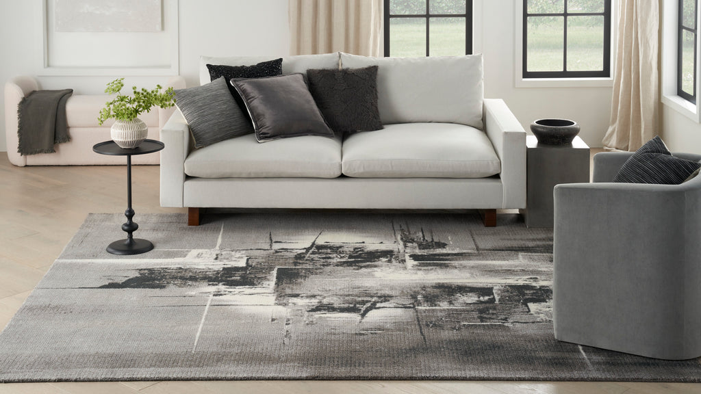 nourison twilight twi30 grey ivory black rug