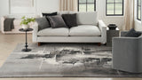 nourison twilight twi30 grey ivory black rug