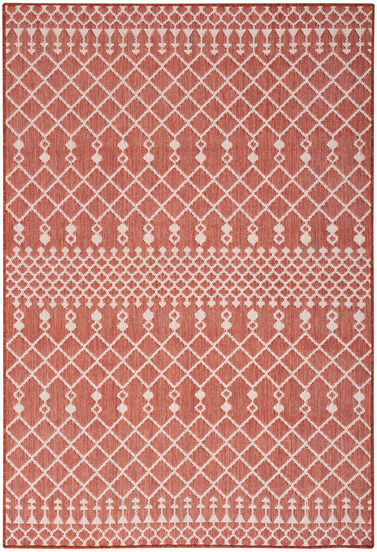nourison positano pos02 terracotta rug