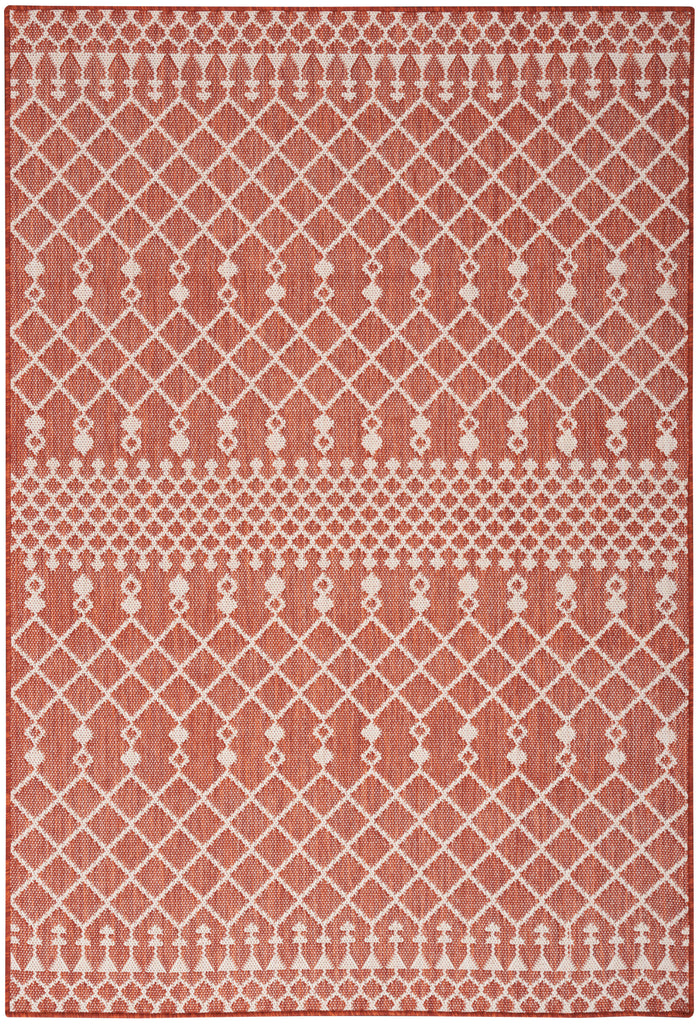 nourison positano pos02 terracotta rug