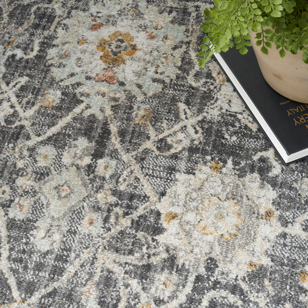 nourison oushak home ous01 charcoal rug