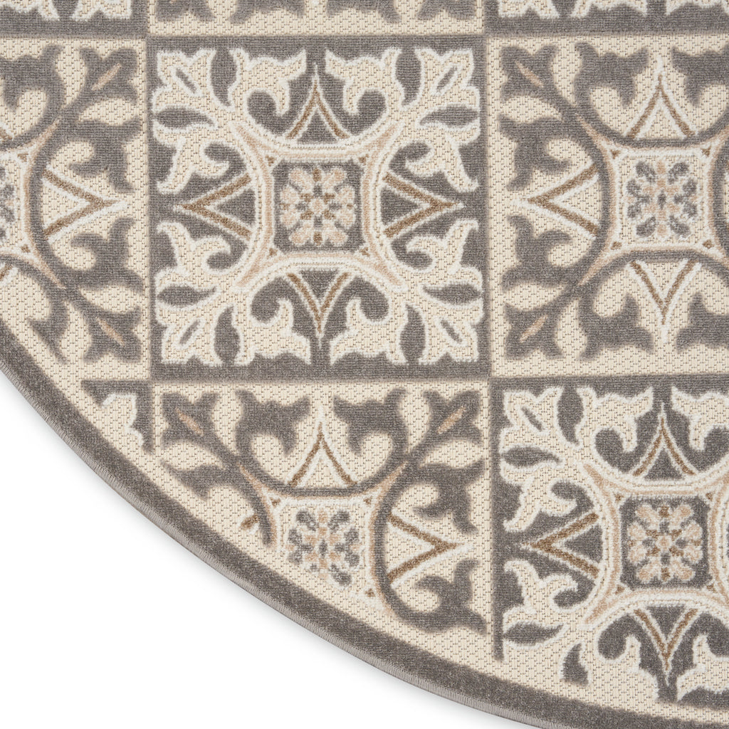 nourison aloha alh34 ivory grey rug