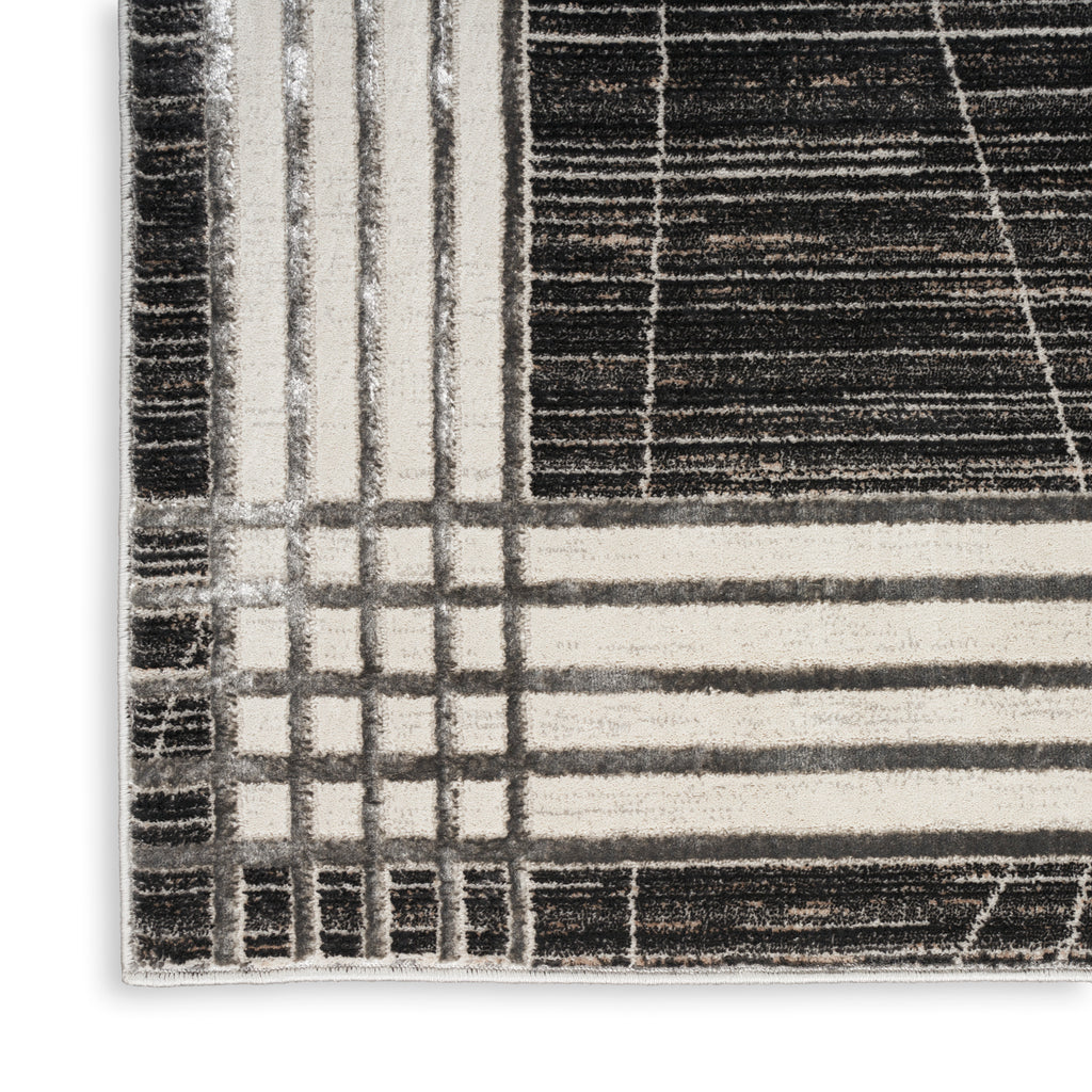 nourison desire dsr01 charcoal silver rug