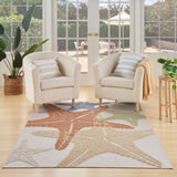 nourison aloha alh28 ivory multicolor rug