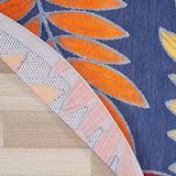 nourison aloha alh18 navy multicolor rug