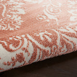 nourison elation etn03 brick ivory rug