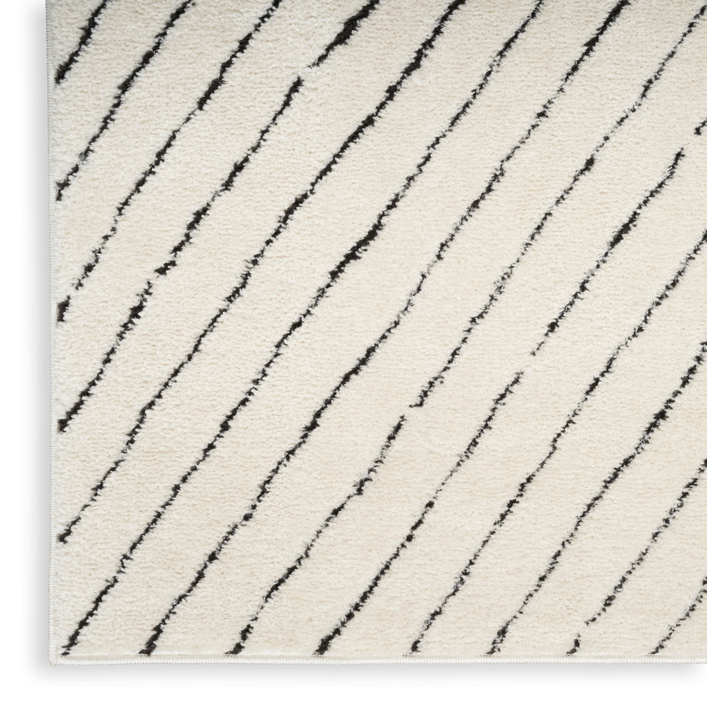 nourison modern comfort mnc01 ivory black rug